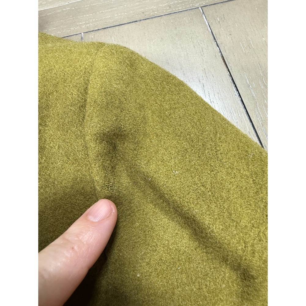Sparkle & Fade Wool Blend Moto Jacket Large Double Breasted Peacoat Olive - Picture 11 of 16